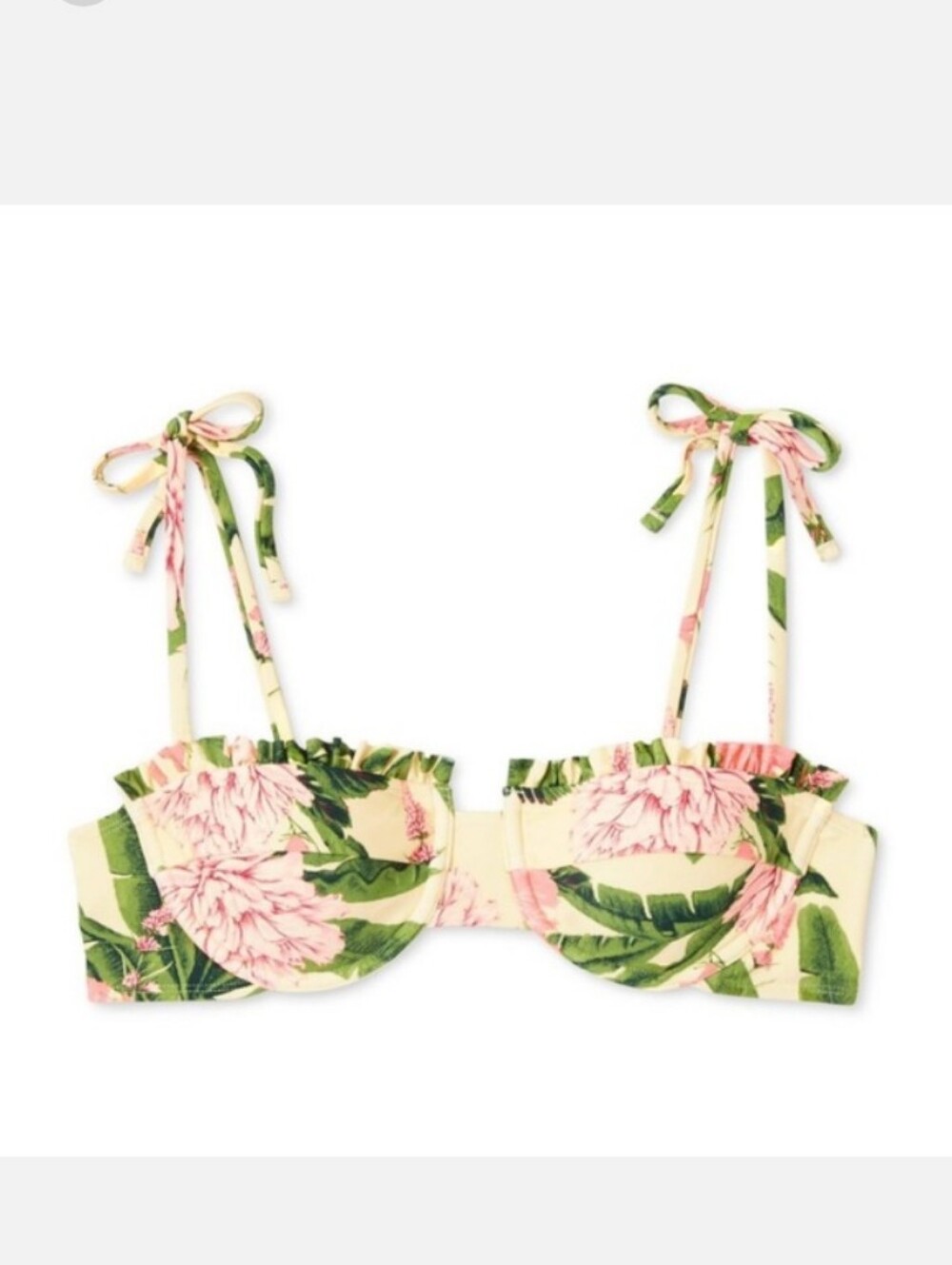 Agua Bendita × Target COLLAB, Peony Botanical Print Underwire Bikini Top. Size M
